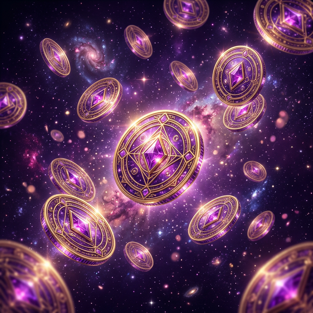 Gold Coins and Sweeps Coins - Premium virtual sweepstakes currency in cosmic purple space